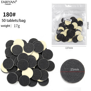 50 Pcs Foot File Replacement Pads Round Sandpaper Disk for Pedicure Replaceable Sandpaper Refill Discs for Electric Foot File