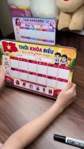 Bảng Thời Khóa Biểu Tráng Gương Để Bàn (TẶNG BÚT VIẾT XÓA) Kích Thước 20x30cm Bền Đẹp Chống Nước Dễ Lau Chùi
