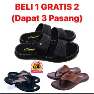 Filadeo SUPER PROMO BELI 1 GRATIS 2 PASANG SANDAL KULIT/SANDAL PRIA/SANDAL CASUAL PRIA/SANDAL VIRAL 2024