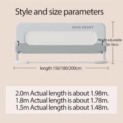 Baby Bed Rail Guard Safety Fence Bumper Bed Barrier Travel Bed Rail Guard Fold Down Design