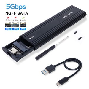ELELAB กล่อง SSD ภายนอก M.2 10Gbps NVMe/SATA อะลูมิเนียม USB-C+สาย A+C รองรับ M Key/B&M Key 2230/2242/2260/2280