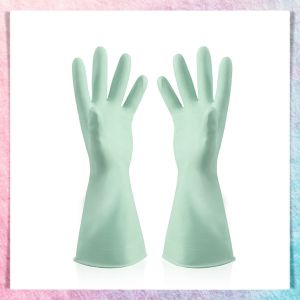 Sarung Tangan Karet Latex Sarung Tangan Karet PVC Sarung Tangan Latex Sarung Tangan Cuci Piring Baju Pakaian Anti Air Anti Minyak Anti Virus Anti Bakteri Kimia Berbahaya Isi 1 Pasang Murah Hemat Berkualitas Rubber Gloves Latex