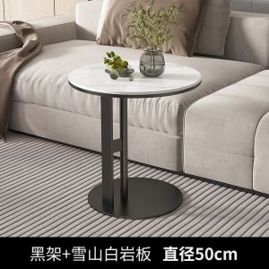 Coffee Table With Storage Cafe Table Sofa Side Table Living Room Internet Celebrity Balcony Tea Table Small round Table Removable Easy-Moved Installation Sofa Side Table Living Room