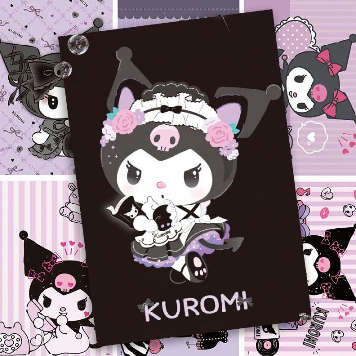 30Pce/Set self-adhesive Sanrio poster Stickers Kuromi Hello Kitty wallpaper  background wall Sticker photo background dormitory