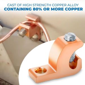 OKKFINE AWG Lay in Connector Copper 4-14 Wire Range Bonding Lug Pool Bonding Lay in Lugs