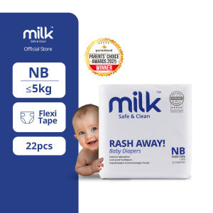 MILK Baby Diaper Flexi Tape NB22 S48 M42 L36 XL30 (1 Pack)