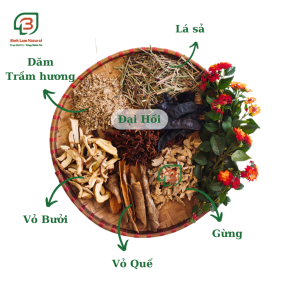 Thảo mộc xông nhà 9 vị có Ngọc Am tẩy uế thanh tẩy xả xui đuổi côn trùng khai trương nhà mới hút tài lộc Bình Lam Natural 100g