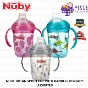 NUBY TRITAN SPOUT CUP WITH HANDLES 8oz/240ml ASSORTED