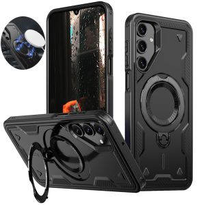 For Magsafe c Wireless Charge Case for Samsung Galaxy A16 5G A06 A15 A25 A35 A55 A14 A05 Camera Protect Armor Ring Cover