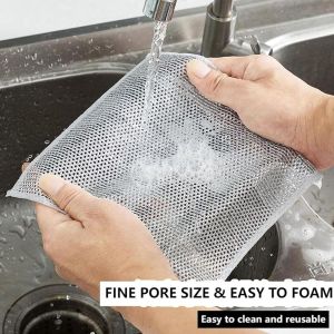 Multipurpose Wire Dishwashing Rags for Wet and Dry Non-Scratch Scrubbing Dish Towels for Kitchen Cleans for Sinks Stove Tops