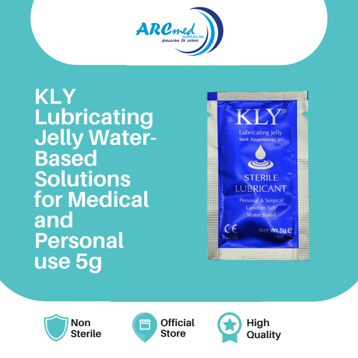 KLY Lubricating Jelly Water-Based Solutions for Medical and Personal Use 5g 