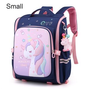 LORDWEY New Girl School Bags Child Pink Unicorn Printing Backpacks Kindergarten Student Cute Girls Children S Schoolbag Waterproof Kid