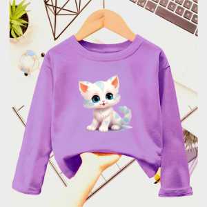 Atasan Kaos Anak Perempuan Lengan Panjang Untuk Usia 1-12 Thn