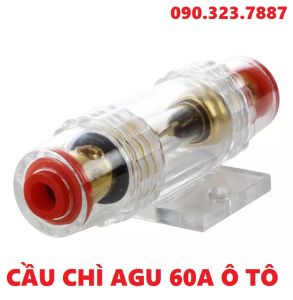 Cầu chì AGU 8 AWG 60A dùng cho bộ khuếch đại âm thanh xe hơi