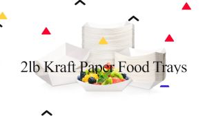 100PCS Paper Food Trays Fries Burger Paper Boxes Disposable Kraft Paper Boats Bakery Pastry Packaging Sandwich Sushi Dessert Container Box Food Plates