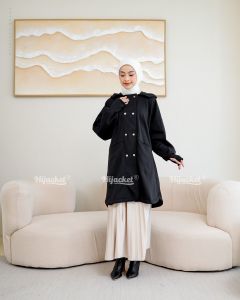 Hijacket Nayara New Series Jaket Muslimah Syari Hangat & Elegan Jaket Fleece Premium
