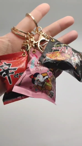 Korean Inspire Keychain Realistic Ramen Bowl Designs Fashionable Daily Carry Accessory