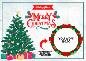 Christmas Scratch Cards Many Layouts Can be Personalized/ Customeized 10 pcs per pack