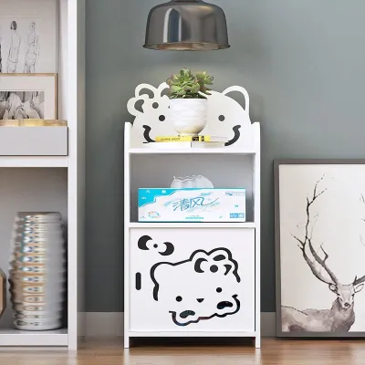 Elegant Coffee And Bedside Wooden Table Nightstand With Drawer And Desk Shelves