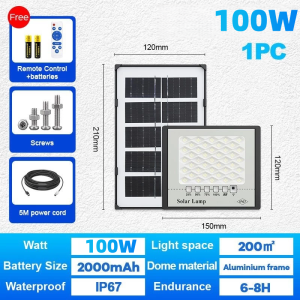 Solar Light Flood Lights Outdoor Waterproof IP68 Indoor Solar Led Lamp 20000W Street Light