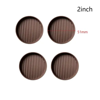 LAZALAI 4Pcs/set Rubber Furniture Coasters Square Round Non Slip Furniture Pads Useful Chair Feet Stoppers Couch/Chair/Bed Stoppers
