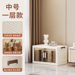 Double Door Household Folding Multi-Layer Folding Wardrobe Living Room Floor Storage with Wheels Sundries Container