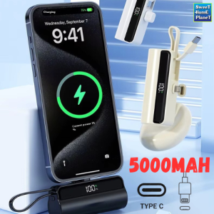 5000mAh Wireless Fast Charging Mini Power Banks Portable Mini Emergency Charging Capsule for iPhone Android