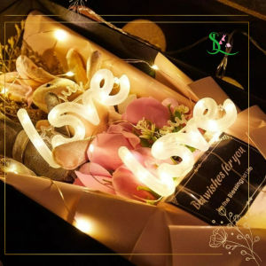 Set 2 Đèn LED Chữ LOVE Có Vương Miện Dễ Thương – Đèn Phát Sáng Mini Trang Trí Quà Decor Phòng Ngủ