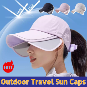 Outdoor Travel Portable Sun Caps Women Hat Sun Visor Hat Beach Bucket Hats Sun Protection Hat
