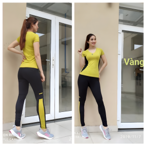 Bộ Đồ Tập Thể Thao Nữ Áo Phủ Bụng Quần Dài Yoson Tập Gym Yoga Đi Chơi Cao Cấp