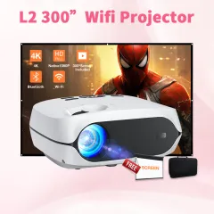 Groview 5G/2.4G WiFi Bluetooth Projector, 12000 Lux Native 1080P Projector  with 100 Projector Screen, 4K Supported Outdoor Movie Projector, Home  Theater Projector Compatible with iOS/Android 