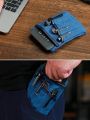 Sayram SP6 EDC Pouch, Waxed Canvas Compact Pocket Organizer, EDC Pocket Pouch for Men, Zippered Pocket Pouch,EDC Organizer for Everyday Carry, Multitool Organizer Pouch (Oil Wax Black). 