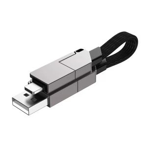 Multifunctional 4-in-1 Portable Magnetic Cable Short USB C Cable Multi Charger Cord Combo