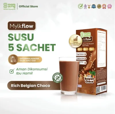 Mom Uung Susu Mylkflow 5 Sachet | 15 Sachet - Susu Pelancar ASI Halal BPOM