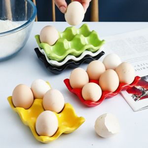 SKJK Trang trí Ăn sáng Phục vụ Món Ăn Nhà bếp Luộc Trứng Trang Trí nội thất EGG Chủ Lưu trữ Giá Trứng Khay Trứng Đứng