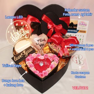 Barstore Gifts | Kado Hadiah Cewek Aesthetic Romantis Berkesan - Gift Set Box & Hampers Eksklusif untuk Momen Spesial Ulang Tahun Anniversary Wisuda - Kado Mewah Murah dan Berkesan untuk Orang Tersayang (VELOVE)