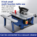 【Super Sale】DEKES Professional Table Saw machine for wood,8" 250mm1800W bench saw cutting machine with blade included ,can be 45 degree angle multifunctional small chainsaw woodworking machinery sawing wood panels power tools compatible with wood surfac. 