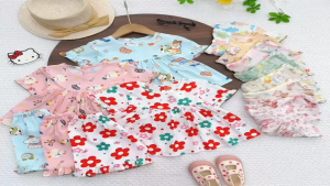 8KG-42KG BỘ TOLE LANH BÉ GÁI QUẦN ĐÙI BABYDOLL MẶC NHÀ MẶC NGỦ