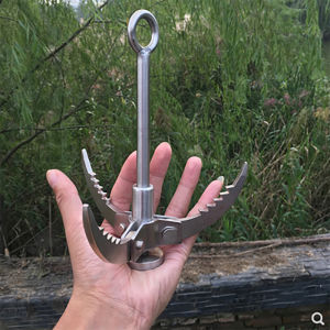 สมอเรือ Boat Anchor ด้วยราคาถูก กรงเล็บเสือบิน กรงเล็บเสือบิน วัชพืชตกปลาป่า Rake Gear ผู้ชายอุปกรณ์ ตะขอสมอ