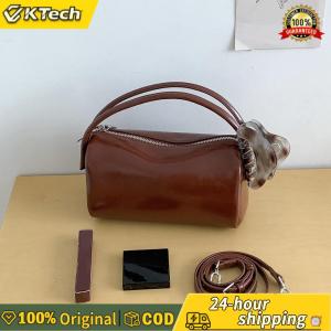 【Vktech】 PU Leather Satchel Handbag Adjustable Shoulder Strap Simple Crossbody Bag Zipper Large Capacity for Women Dating Shopping Outing