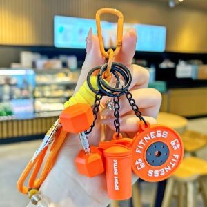 AODDO Simulation Style Fitness Series Pendant with Buckle Detachable Dopamine Plates Keychain Fashion Bag Charm