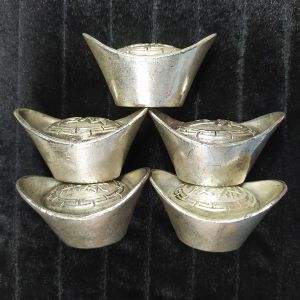 Thỏi Bạc Cổ 5.8cm6.5cm dày dặn nặng tay phong thuỷ - Phong thủy thờ cúng