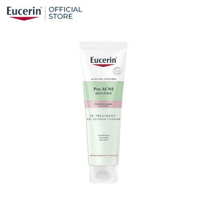 Eucerin ProACNE Solution 3X Treatment ++ Gel to Foam Cleanser 2% Salicylic Acid Cleanser AHA‑BHA‑PHA Complex Oil Control Anti‑Blemish Facial Wash 150ml