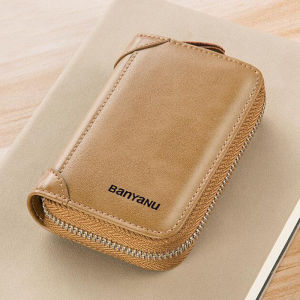MISTLETOE Small Driver License Holder Bag Cow Genuine Leather Anti RFID ID Credit Card Holder Wallet for Men