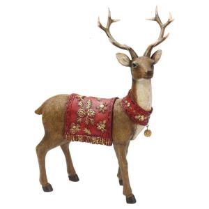 Tuần Lộc giáng sinh bức tượng nhỏ trang trí đứng hươu con số Hươu mô hình động vật cho nhà Tủ rượu bảng decors