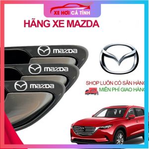 MAZDA-01 Sticker Logo decal dán trang trí xe ô tô tem kim loại chìm in logo hãng xe Mazda 2 36 Mazda Cx-5 Cx-8 Mazda BT50 niken mạ bạc cao cấp