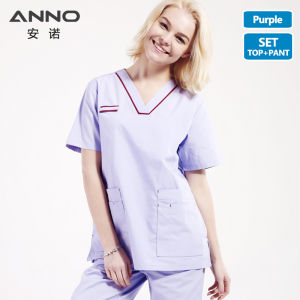 ANNO Medical Scrubs Suit Nurses Tops Pants Medical Costumes Dentistry Grown for Women Men Surgical Clothes Nurse Tunic