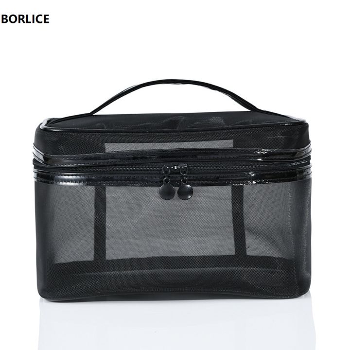 Women Men Necessary Portable Cosmetic Bag Transparent Travel Organizer  Fashion Large Black Toiletry Bags Makeup Pouch Lazada PH