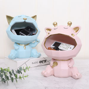 Nordic geometric animal home storage decorative ornaments creative resin handicrafts porch storage box