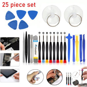 ชุดเครื่องมือมัลติฟังก์ชั่น 25-in-1 เครื่องมือซ่อมแซมการเปิดหน้าจอโทรศัพท์มือถือ ชุดไขควง เครื่องมือบำรุงรักษาสมาร์ทโฟน ชุดเครื่องมืออิเล็กทรอนิกส์สำหรับแล็ปท็อปที่ทนทาน ชุดสกรูอเนกประสงค์